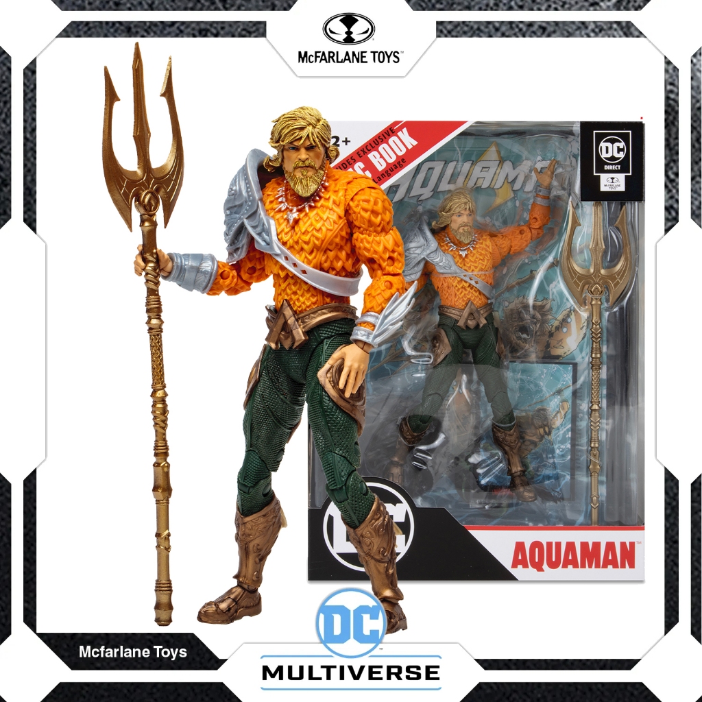 McFarlane Toys AQUAMAN WITH AQUAMAN COMIC (PAGE PUNCHERS) DC Multiverse ...