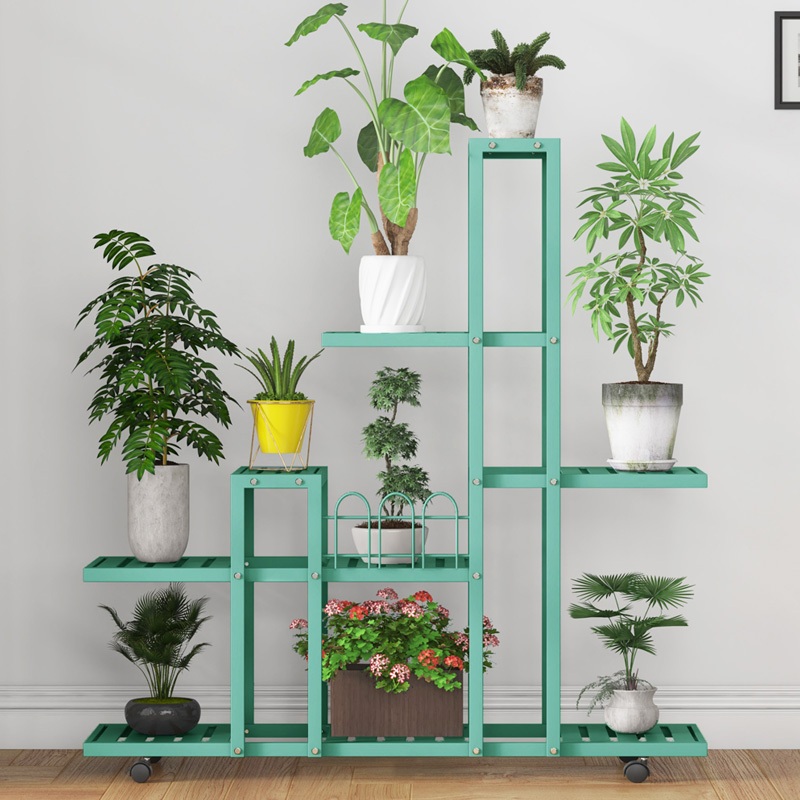 plant stand rack flower rack outdoor plant pot with wheel multi-layer ...
