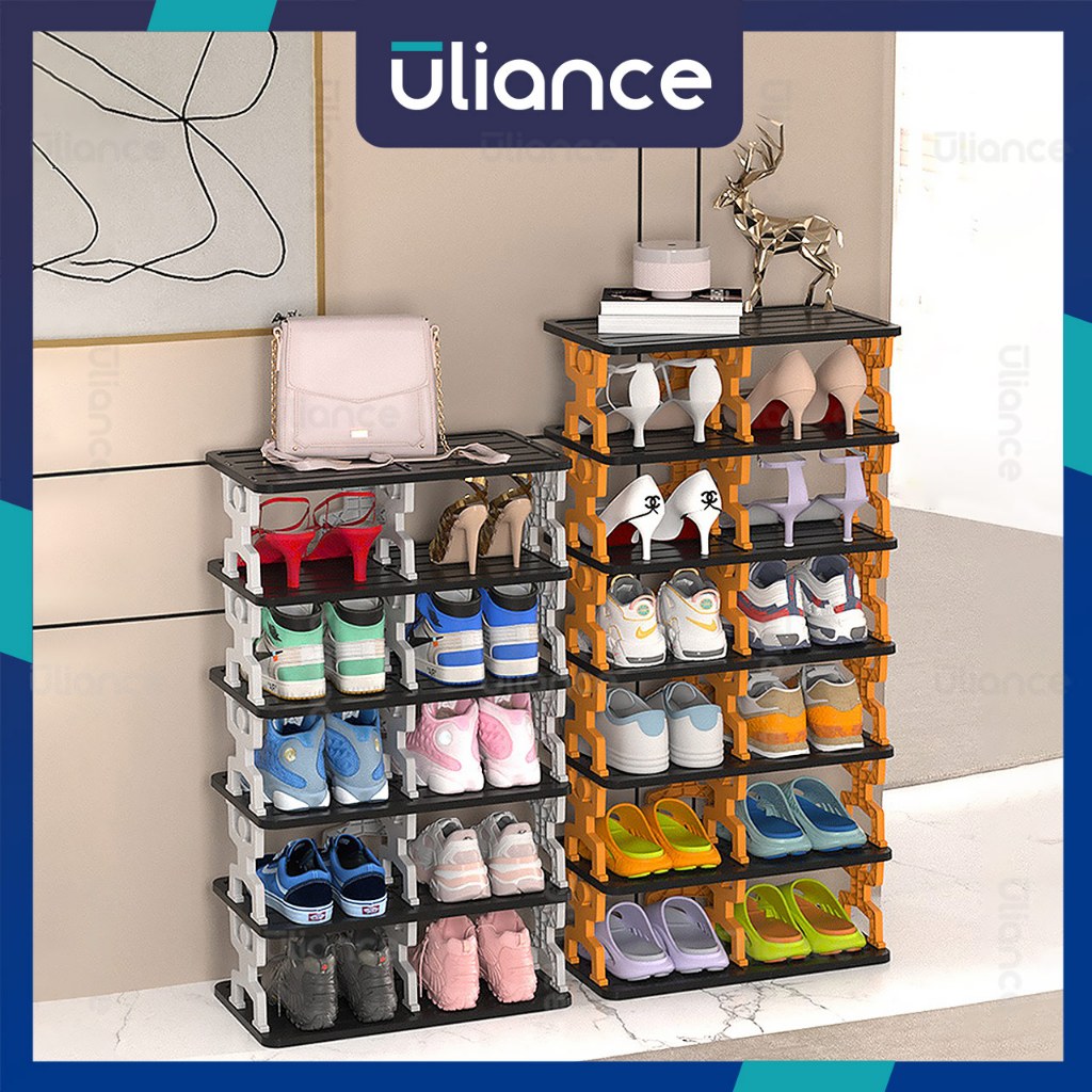 Uliance Stackable Shoe Rack Multi-Layer Shoe Storage Rack Portable Shoe ...