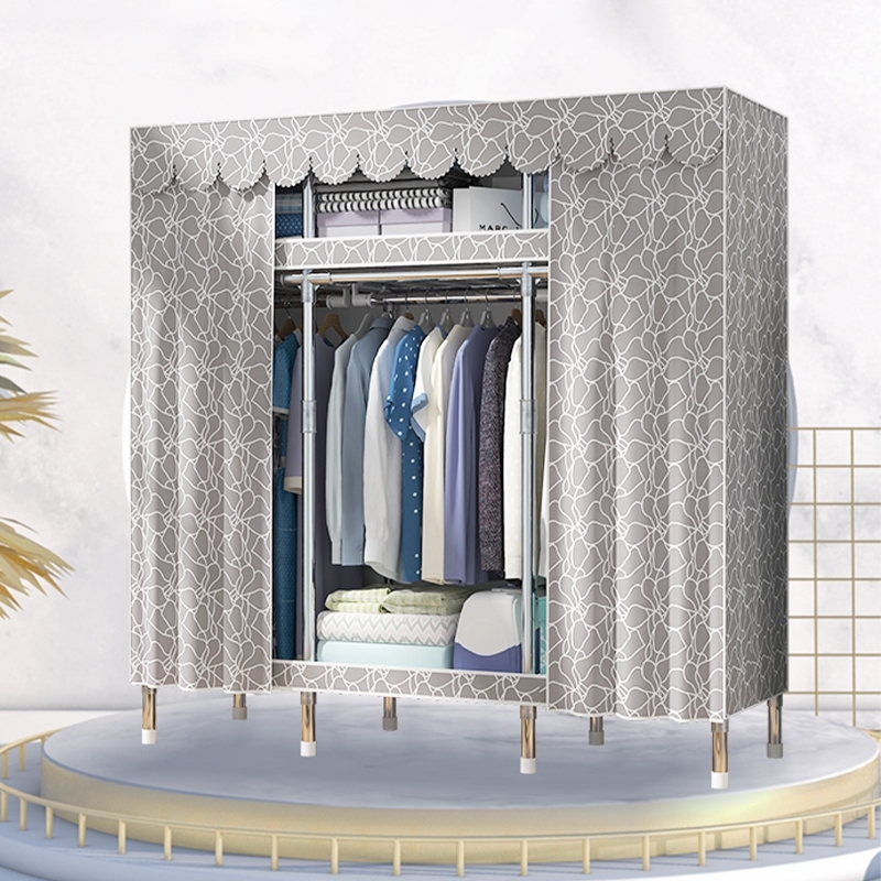 Lego Cloth Wardrobe Household Simple Wardrobe 20 Tube Bold Full Steel ...