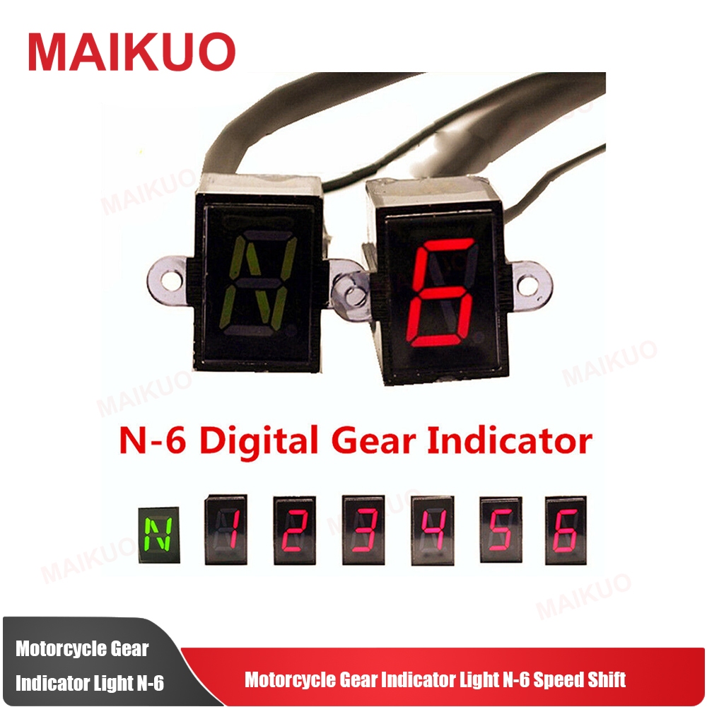 Universal Motorcycle Gear Indicator White Led Display Fit For