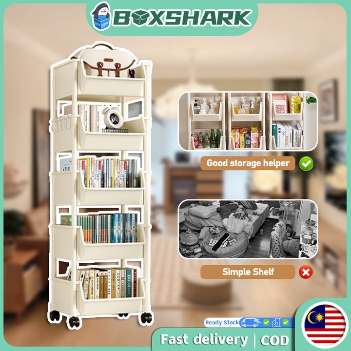 multipurpose storage trolley Movable trolley rack Open rak serbaguna ...