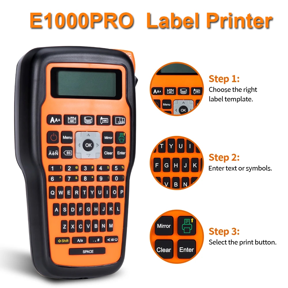 E1000 PRO Tube Label Printer Maker E1000PRO Industrial Sticker Printing ...