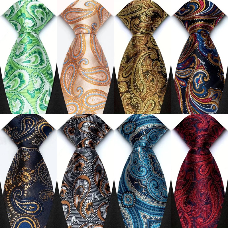 Fashion 8cm Mens Ties Paisley Floral Formal Classic Dress Gravata Corbatas Business Necktie For 1739