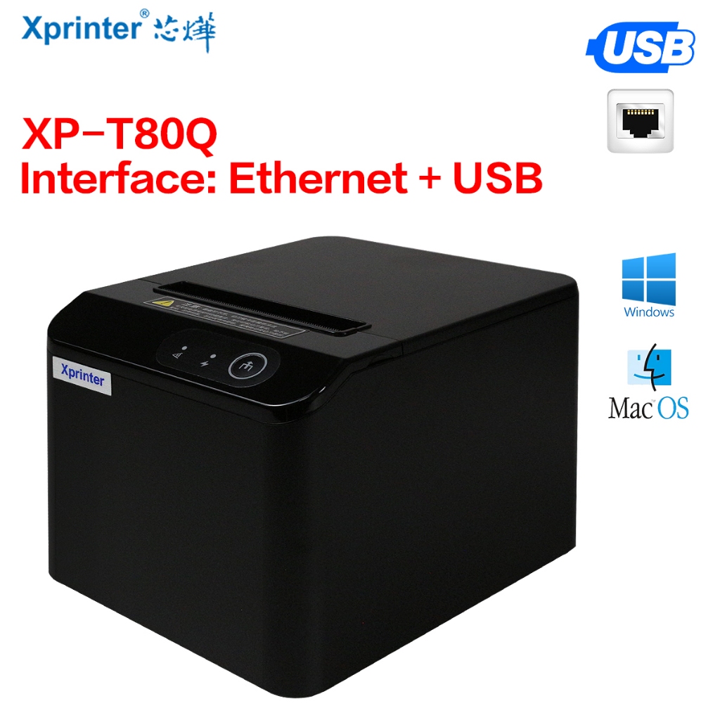 Receipt Printer 80mm Hand printer T80Q USB/USB+Lan port printer With ...