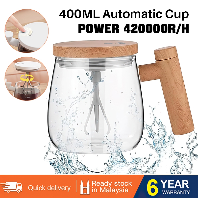 400ml Electric Mixing Cup Self Stirring Mug Rechargeable with Lid ...