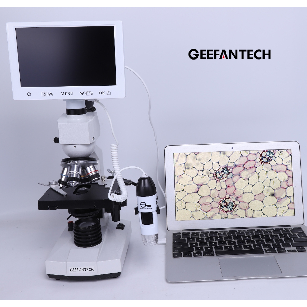 Dual-view Compound Microscope 40X-2500X Magnification Research-Grade ...
