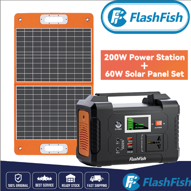Spot goods shipped within 24 hours FlashFish Portable Solar Generator ...