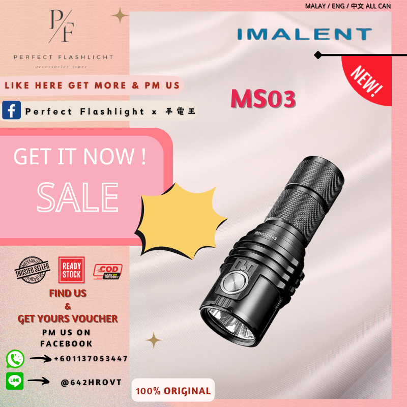 Perfect Flashlight Brightest EDC flashlight IMALENT MS03 | Shopee Malaysia