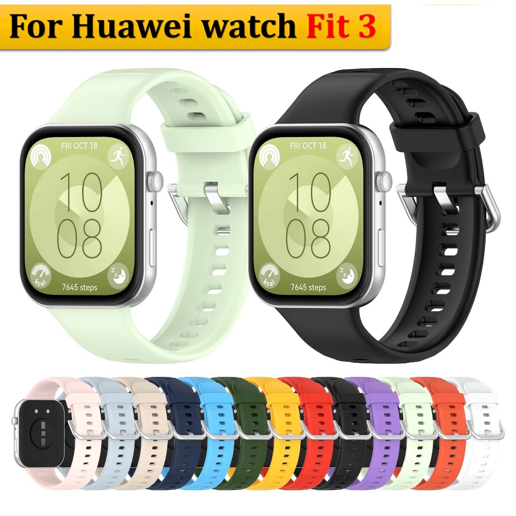 New Silicone Strap Compatible for Huawei watch fit 3 Strap Sports Soft Silicone Huawei fit3 Strap Wriststrap Belt Bracelet For Huawei watch fit2 Strap