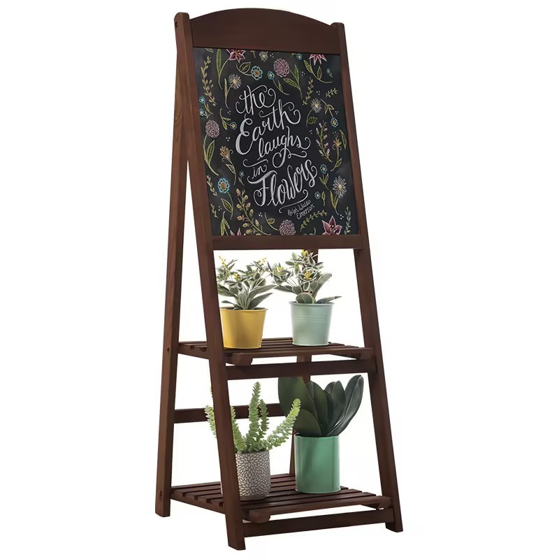 MyGift 24-Inch Wall Mounted Wood Chalkboard Sign Food Menu Board For Kitchen With 7 Removable Label Boards And Hanging Rope, Wedding And Event
