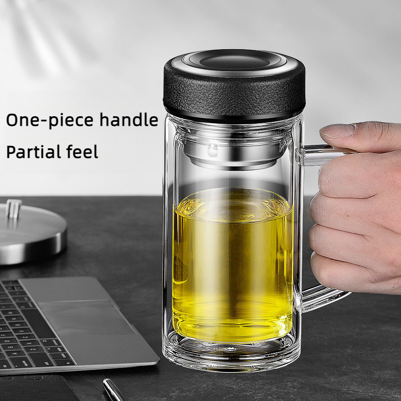 [ALLEN] Double-layer Glass with Handle/Household Glass with Handle/Men ...