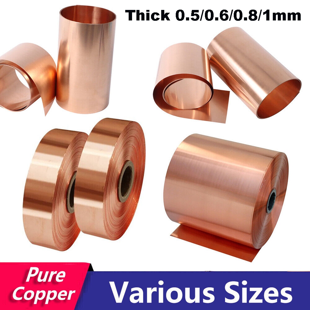 1Pc 99.9% Pure Copper Cu Metal Sheet Foil Plate Strip Thickness 0.05mm - View #9