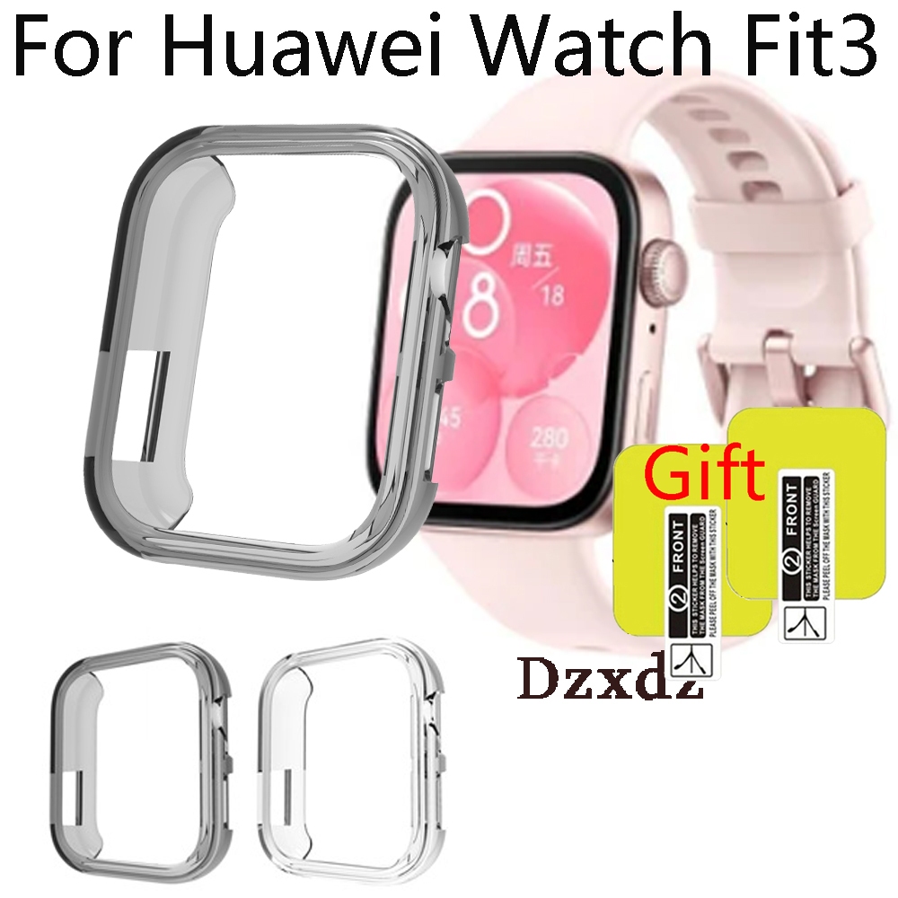 Huawei Watch Fit 3 Smart Watch Frame TPU Protective Cover Shell Smart Watch Screen Protector Bumper Accessories for Huawei Watch Fit3