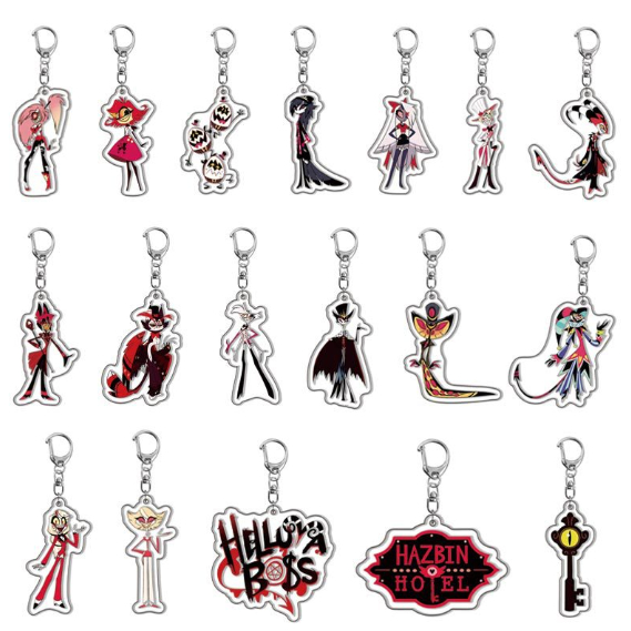 [Interlayer] Hell Inn Hazbin Hotel Anime Pendant Acrylic Keychain ...