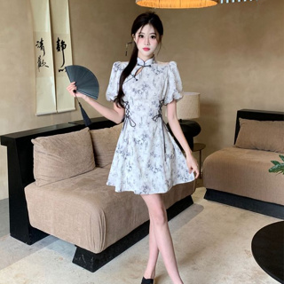 New Chinese style Chinese style improved version qipao short skirt ...