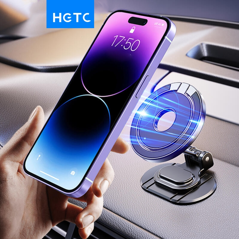 Car Phone Holder 360° Rotate Magnetic Dashboard Adhesive Bracket Phone ...