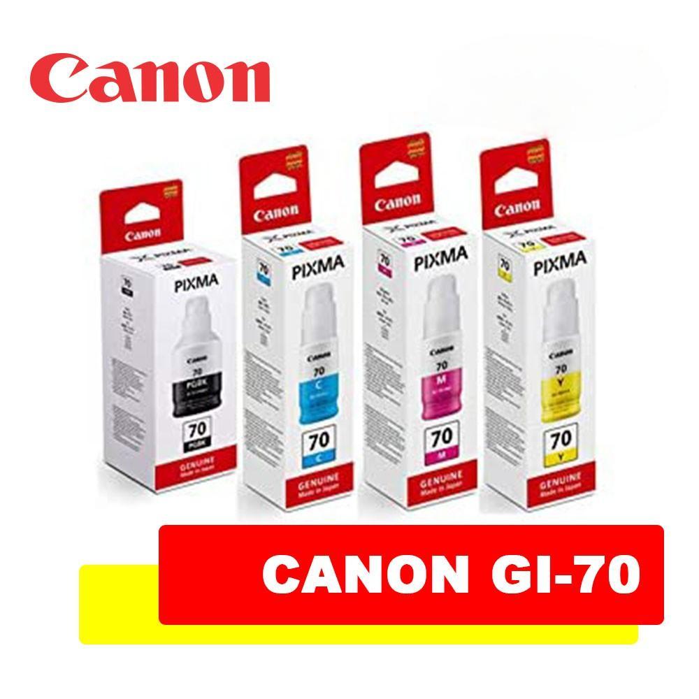 CANON GI-70 INK BOTTLE BLACK/CYAN/MAGENTA/YELLOW G4070/G7070/G6070 [100 ...