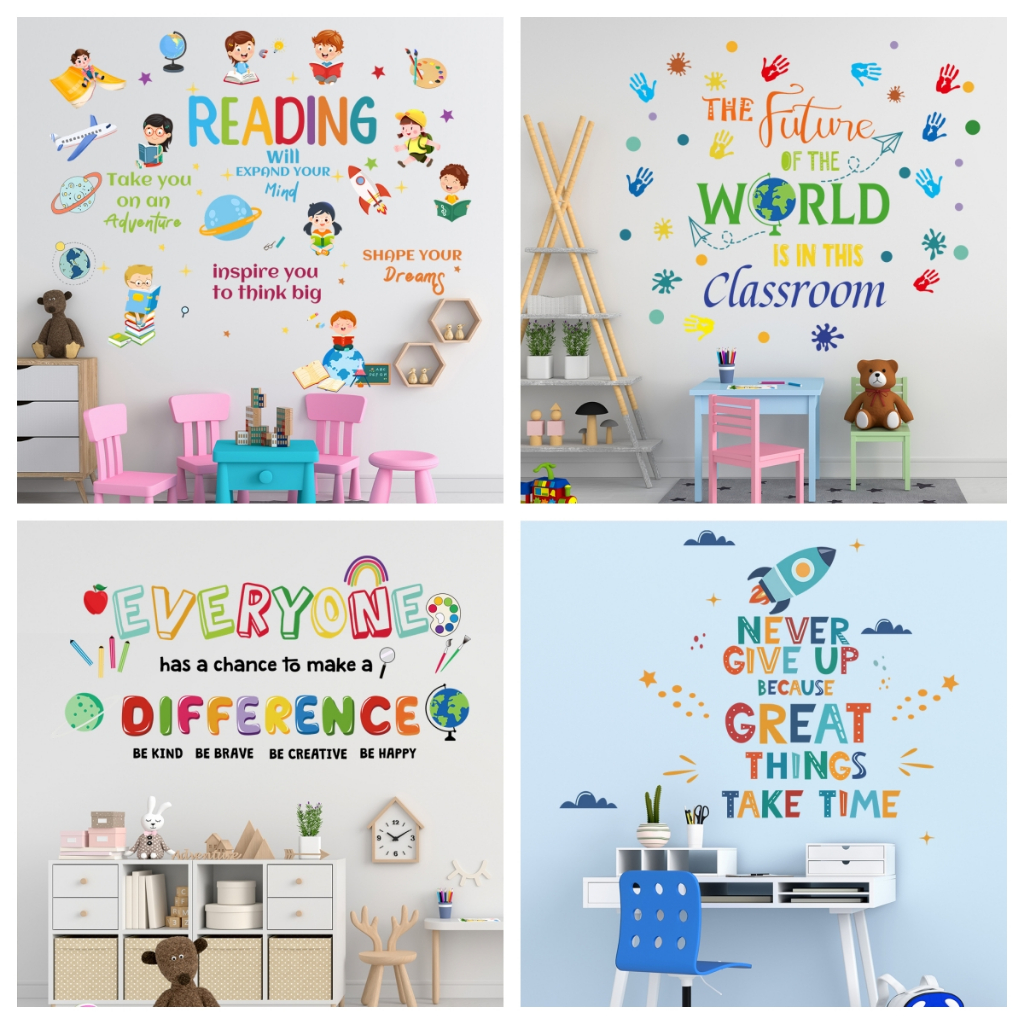 【Zooyoo】Cartoon Inspirational Children's Room Study Room Educational