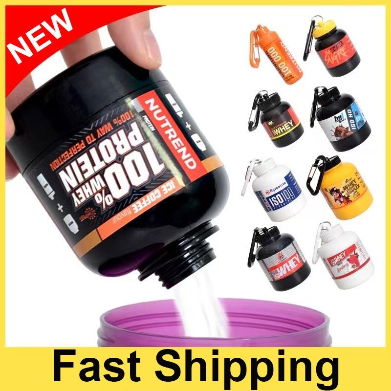 Protein Powder and Supplement Funnel Keychain, Portable to-Go Container ...