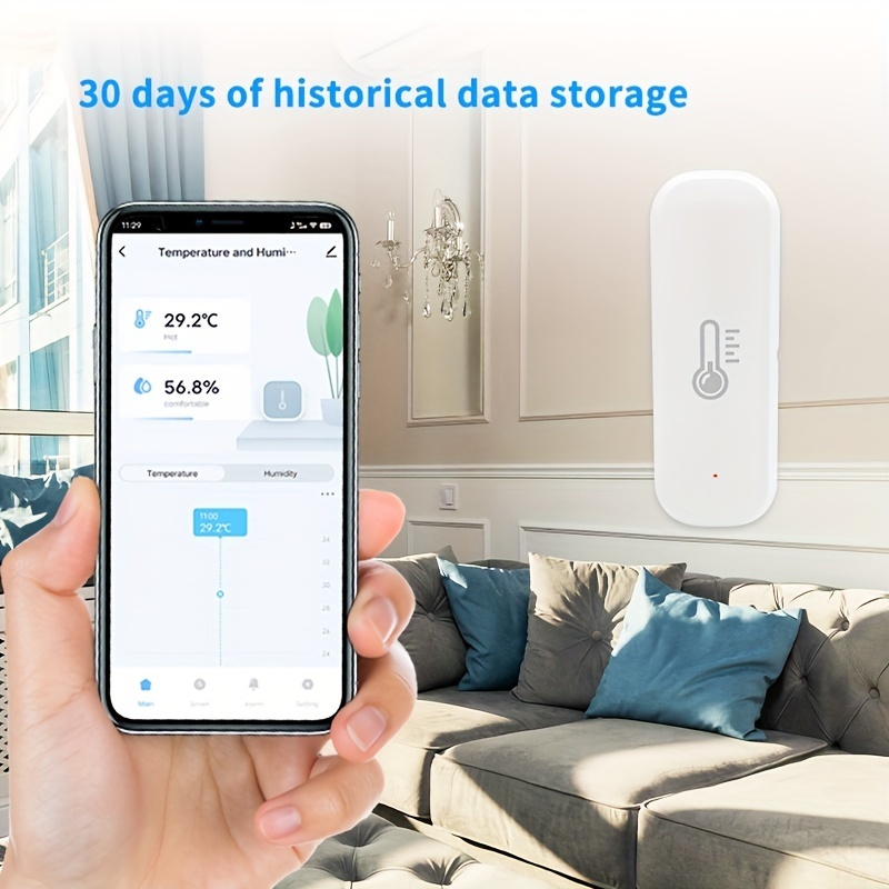 Tuya WiFi Temperature and Humidity Sensor Indoor Humidity Sensor ...