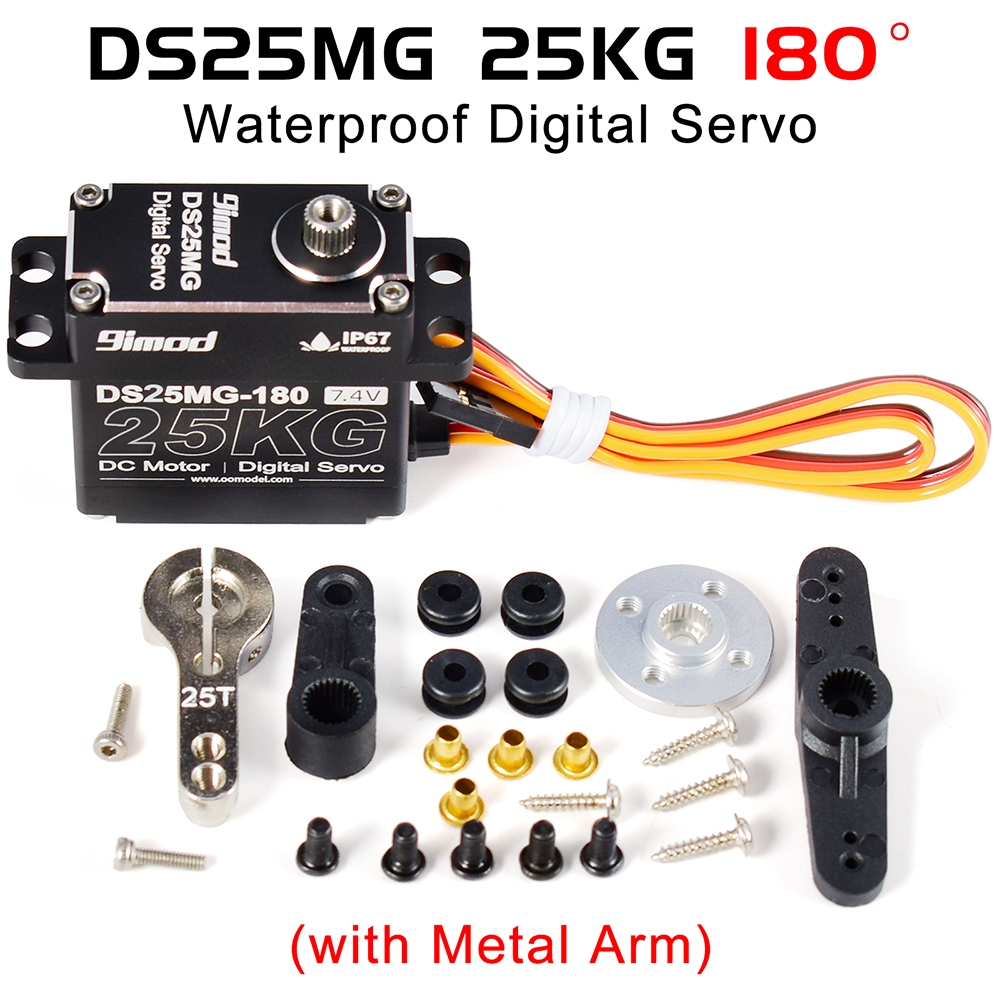 9imod DSC45MG Waterproof Digital Servo – 45KG High Voltage Metal Gear Coreless – For RC Car, 1/8 1/10 Scale