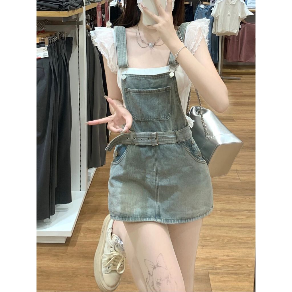 Korean jumpsuit skirt best sale