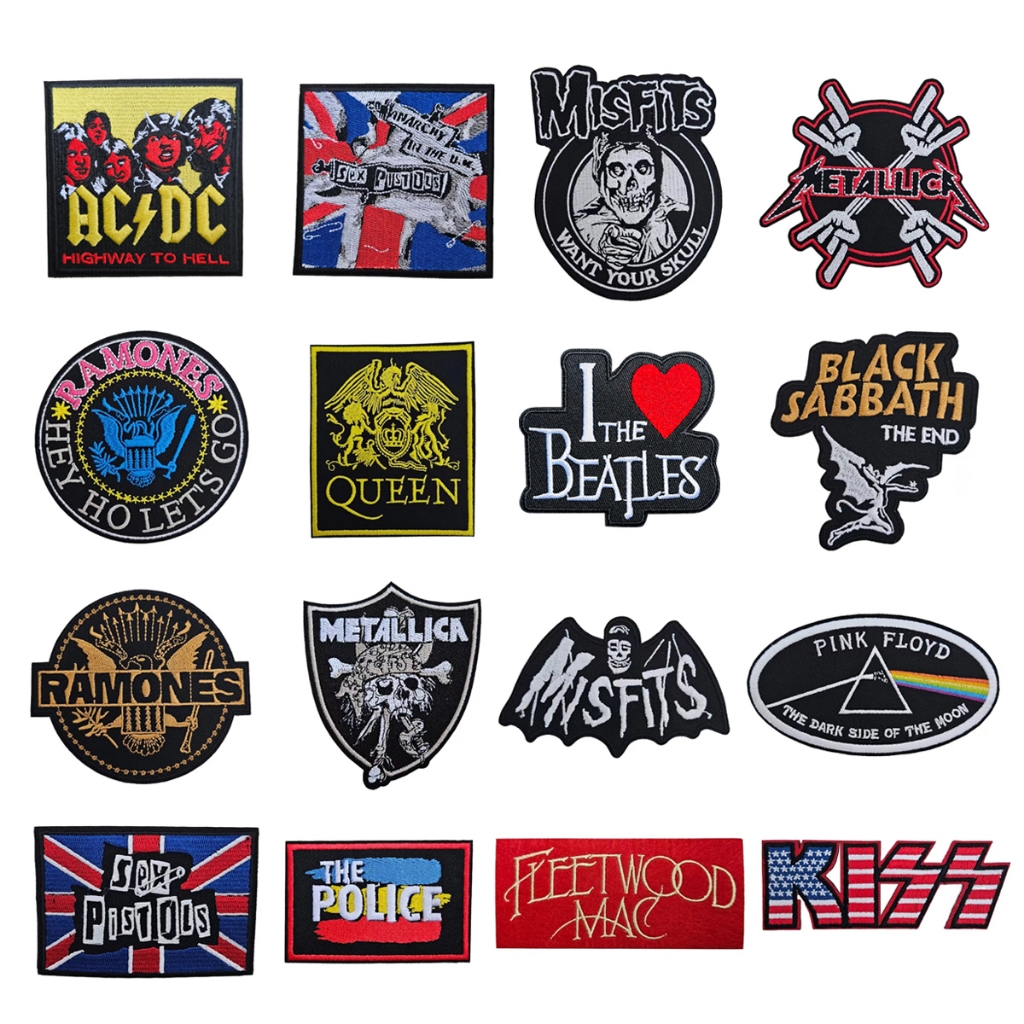 Custom Logo Embroidery Iron On Sew On Rock Band Funk Music Design ...