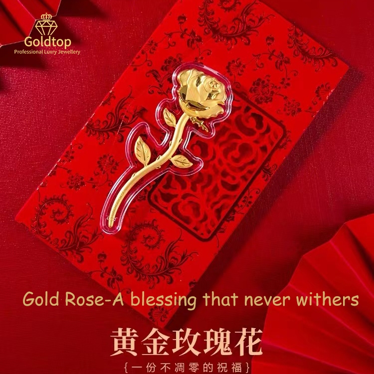 【Goldtop】Gold Rose Set Pure Gold 999/24K (0.2g) Gold Bar-The best ...