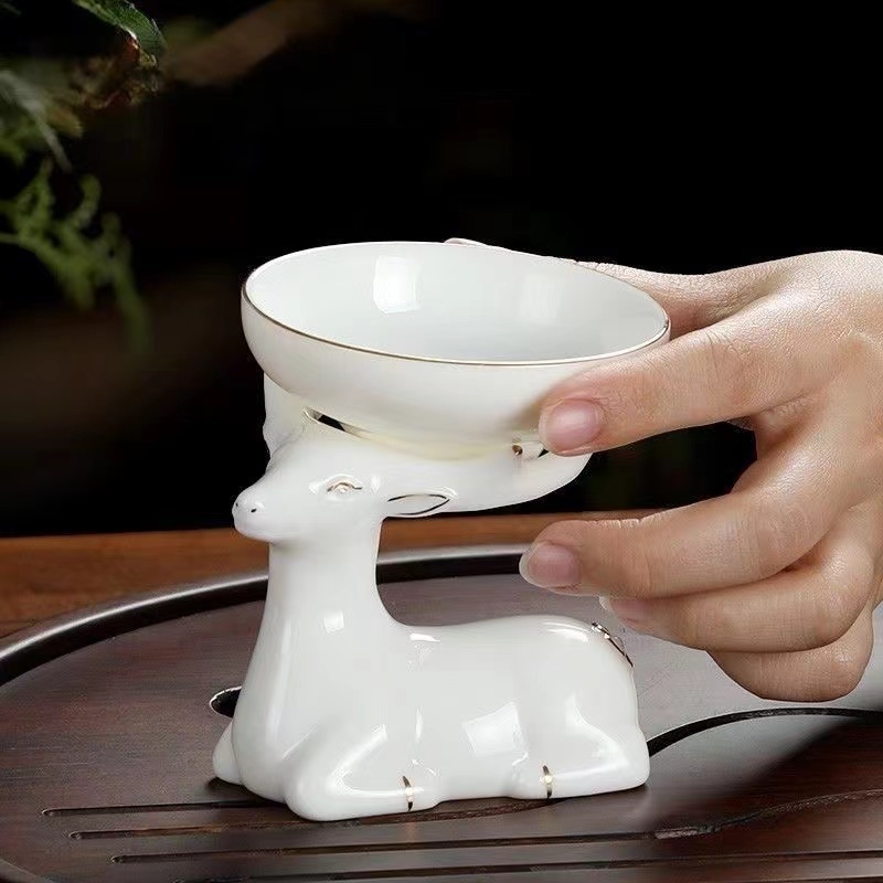 Suet Jade Porcelain Tea Filter White Porcelain Tea Drain Tea Filter Elk ...