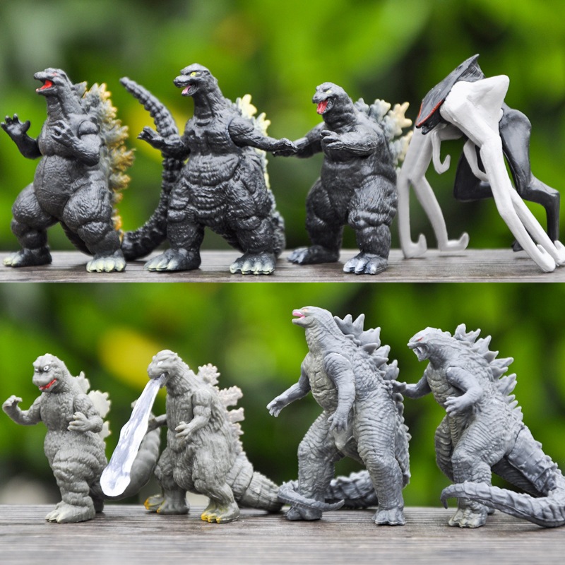 Lot De 8 Figurines Godzilla VS King Kong MUTO Atomic - PVC 2 Pouces - Idéal Pour Décoration Gâteau Ou Collection