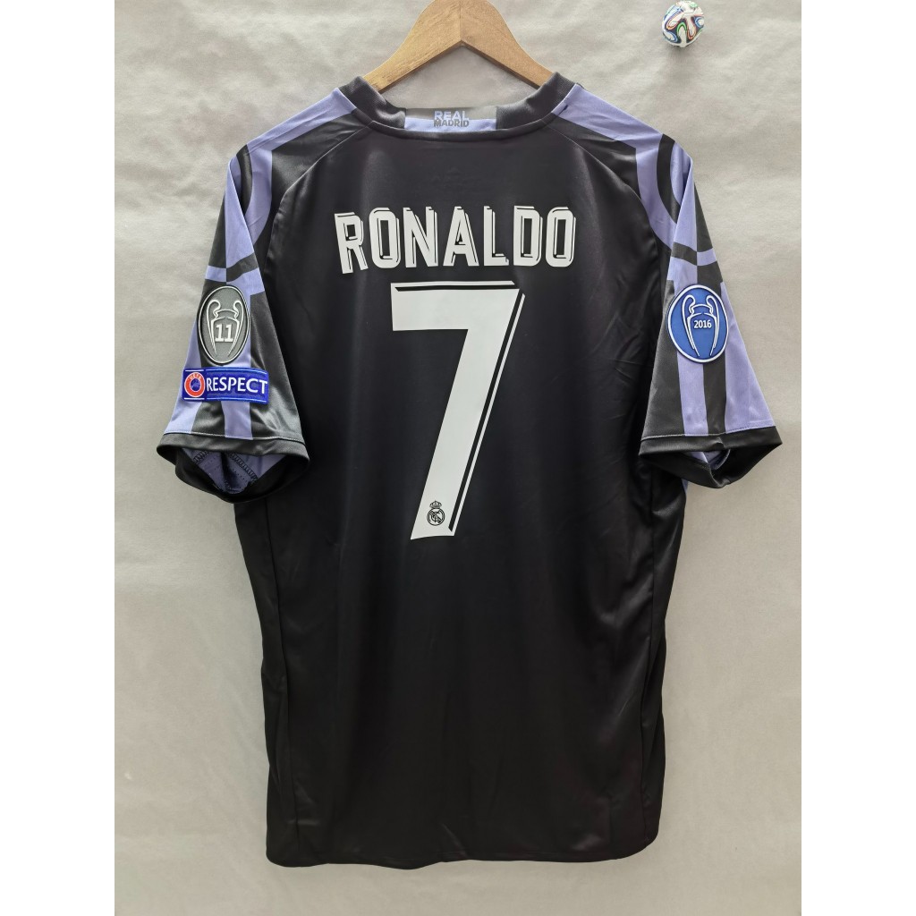 16-17 RMD two away Ronaldo jersey/3A Custom retro football shirt ...