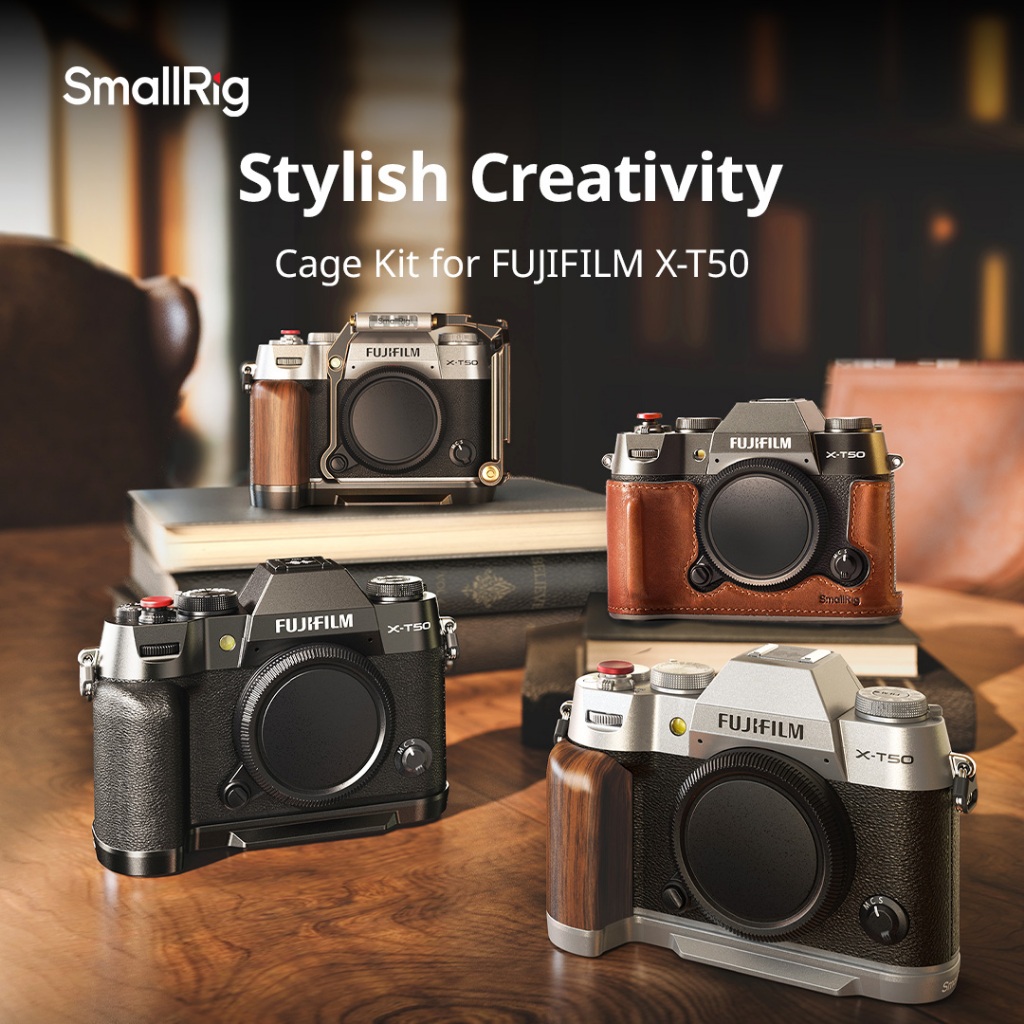 SmallRig L-Shaped Mount Plate With Silicone Handle For FUJIFILM X Half ( Silver) 5216
