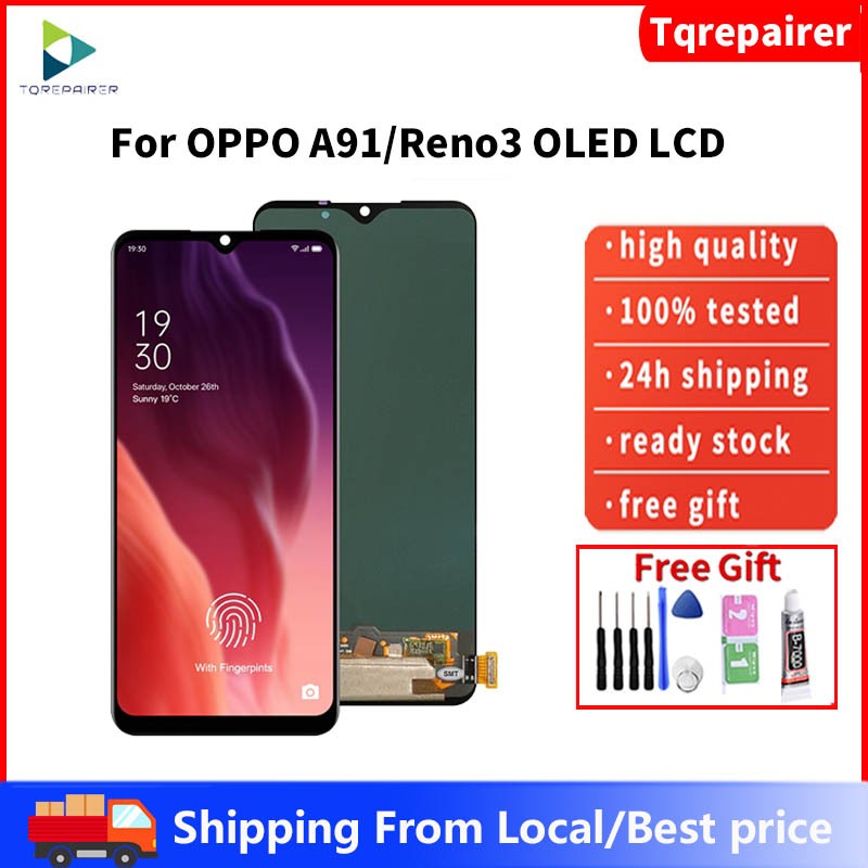 [Tqrepairer ]Original For Oppo A91 Reno3 OLED LCD DIsplay Touch Screen ...