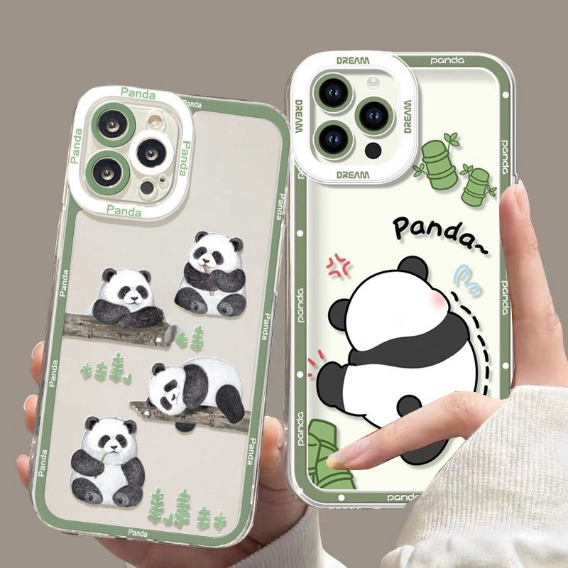 Cute Panda Case For VIVO Y03 Y20 Y20i Y21 Y21S Y12A Y21T Y33T Y17 Y15S ...