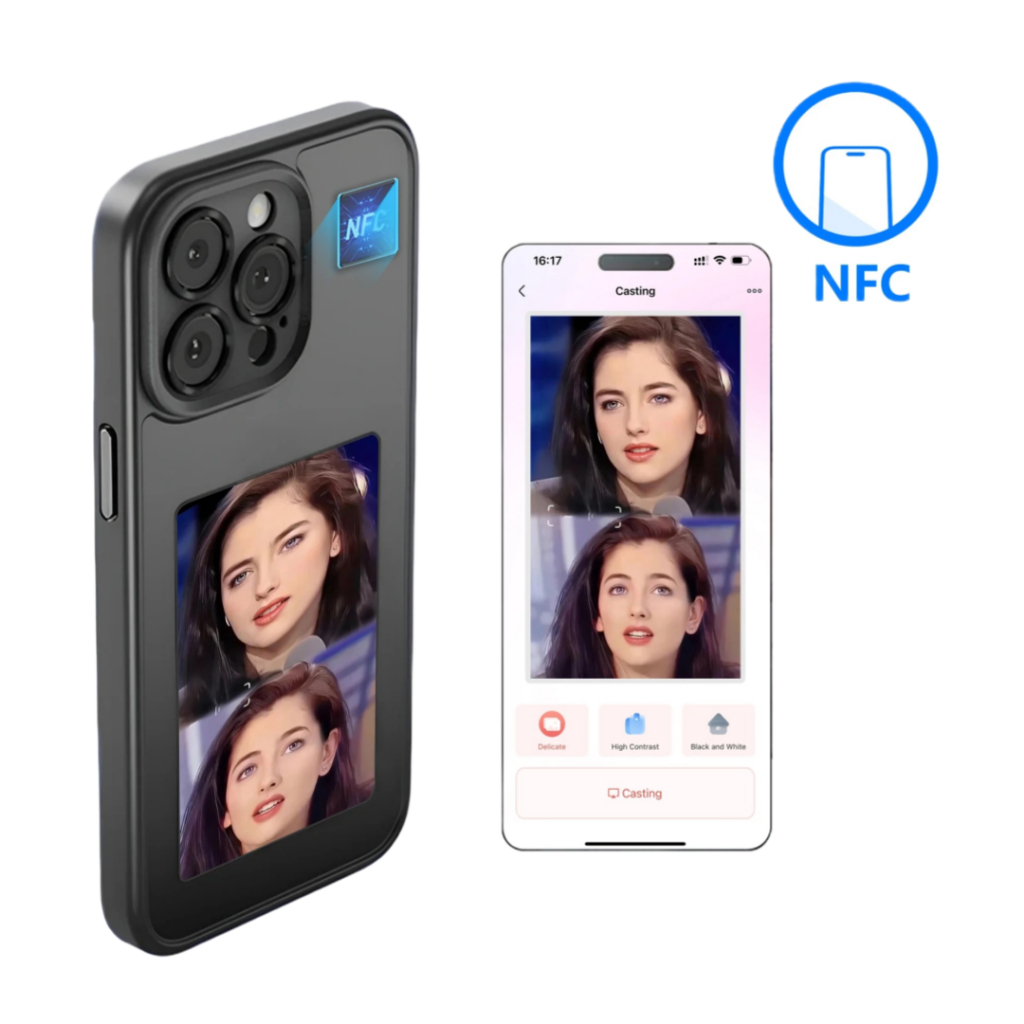 NFC Ai Case For iphone 13 14 15 Pro Max Case Smart E ink Screen