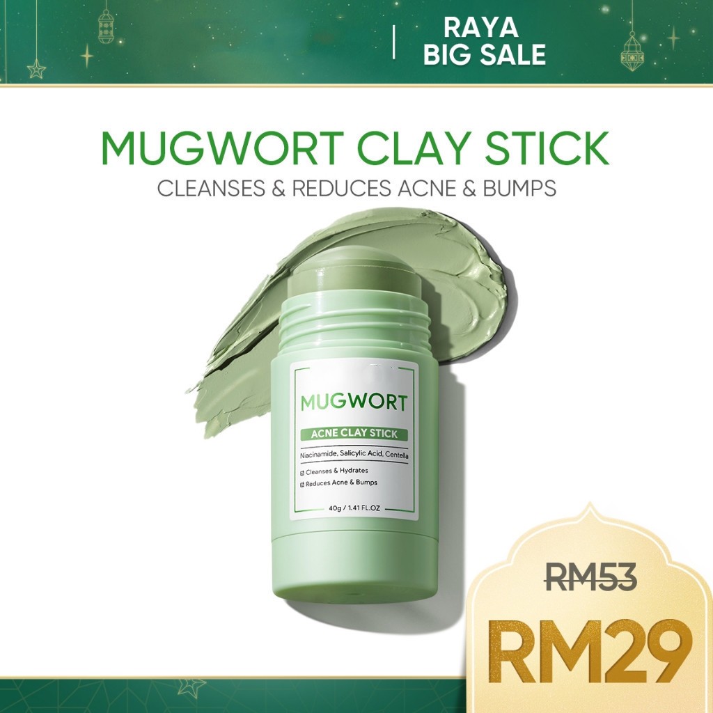 【Ready Stock】Mugwort clay mask stick mask cleansing clay facial mask ...