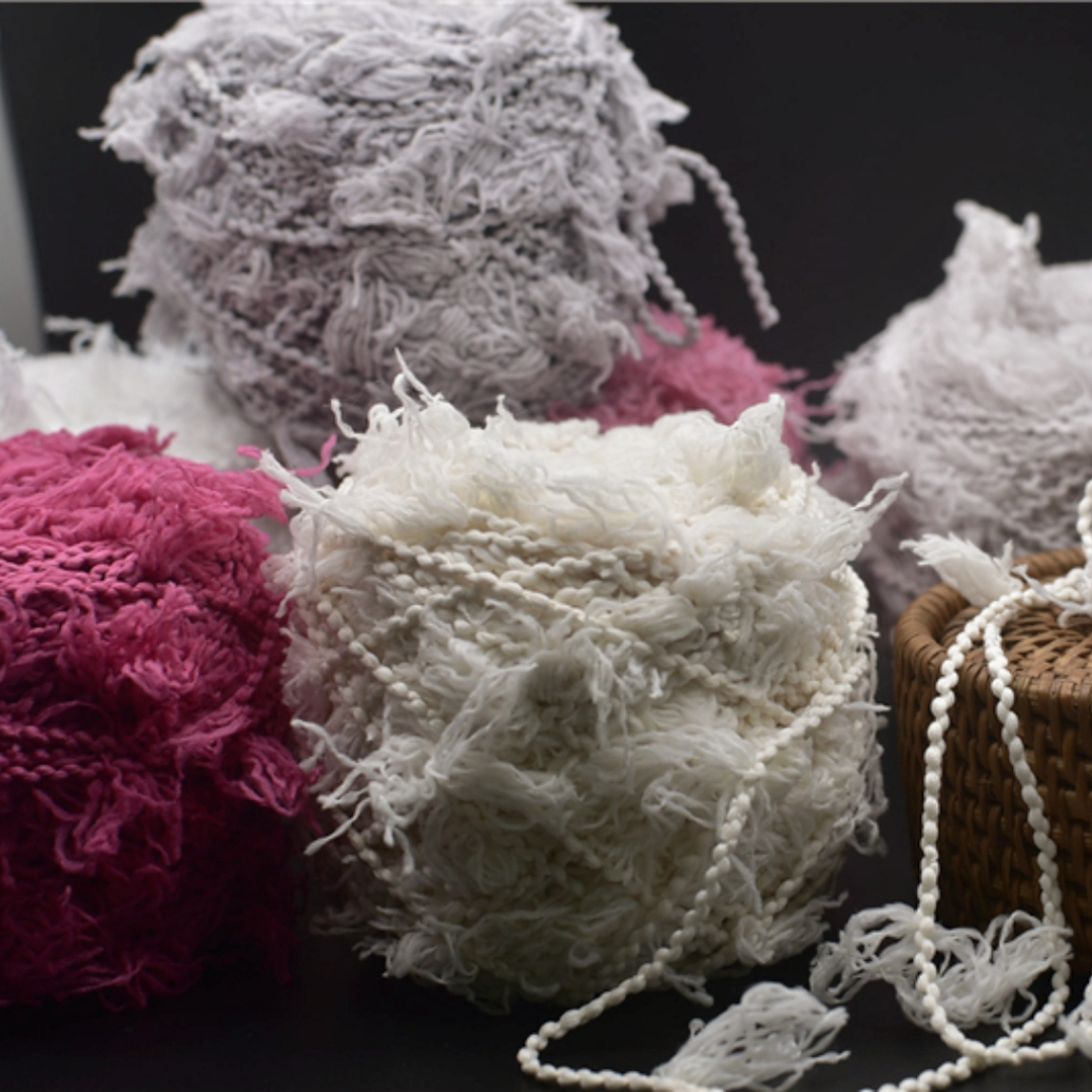 6 Colors - Benang kait Soft Skin-friendly Long Feather Yarn Thick yarn ...