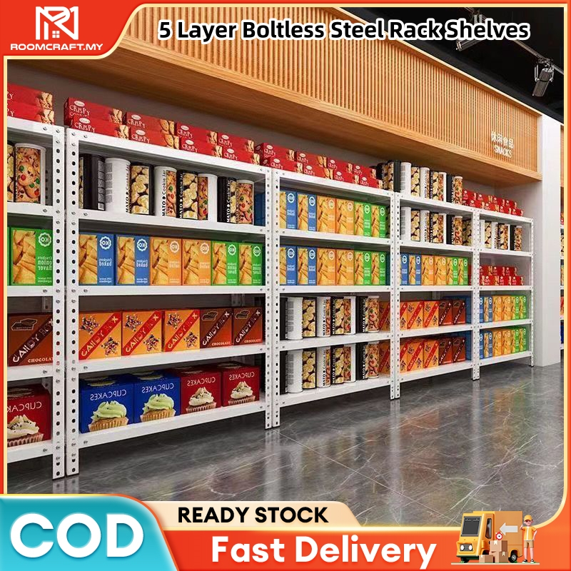 4/5 Tier Metal Boltless Rack Home kitchen Store Storage Rack Warehouse ...