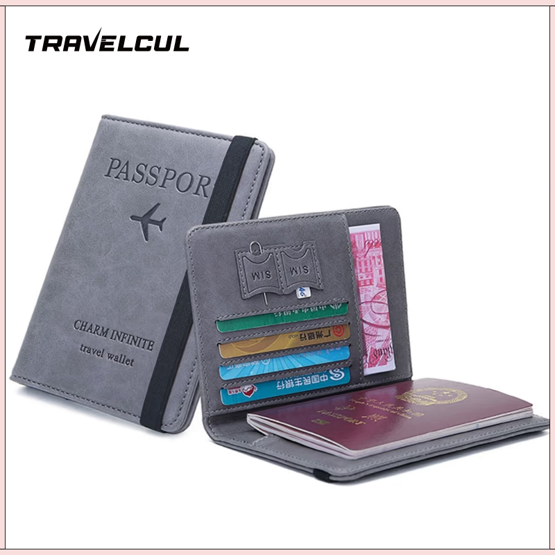 TRAVELCUL FID Passport Holder Pu Leather SIM Card ID Bag Holster ...