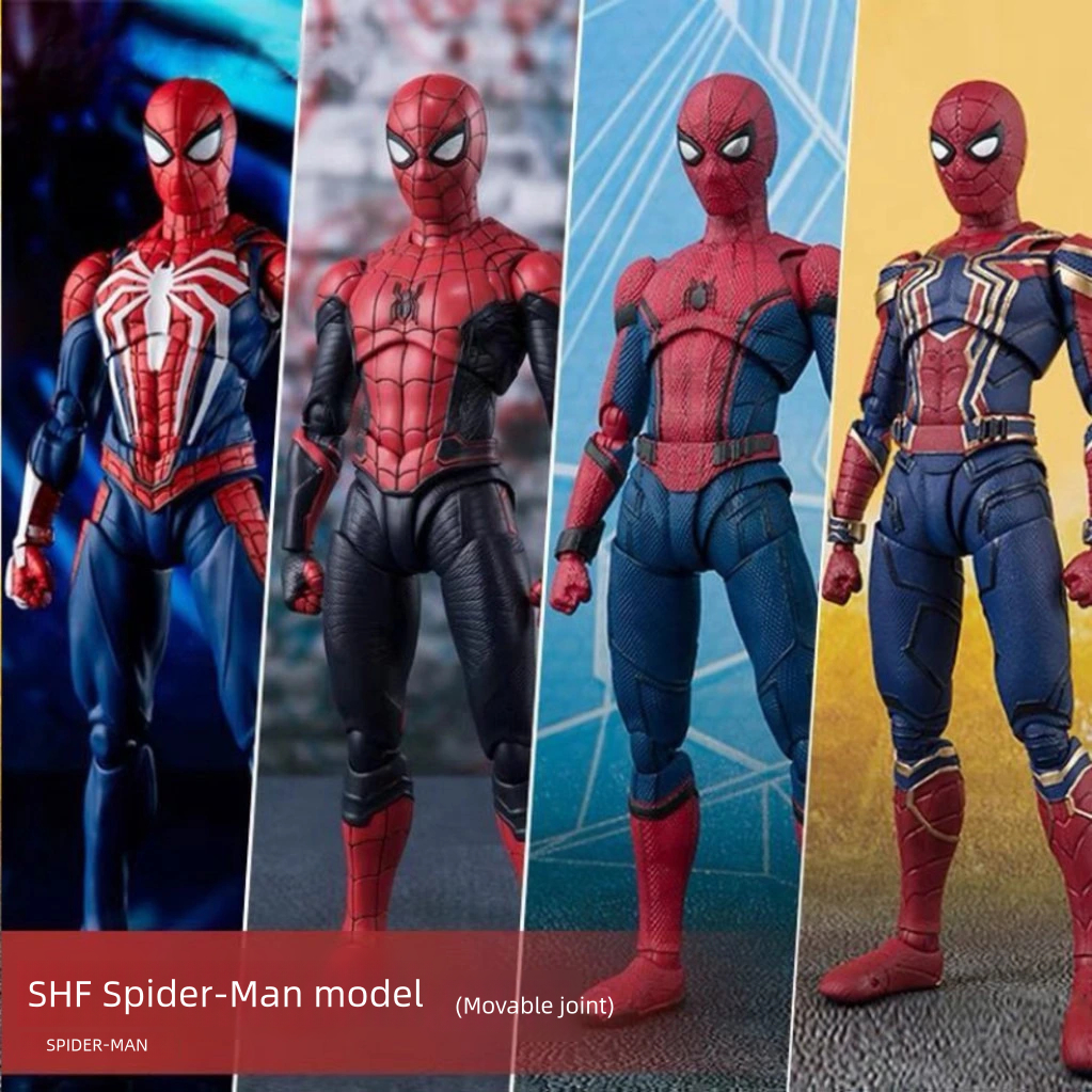 Shf Spider-Man 3 Red Gold Black Gold Suit Spider-Man Hands-on Model ...