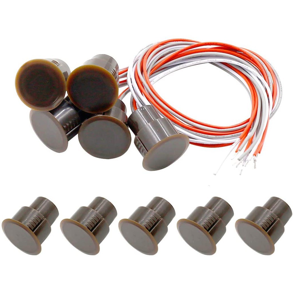 10Pcs RC-33 NC Recessed Wired Security Window Door Contact Sensor Alarm Magnetic Reed Switch White