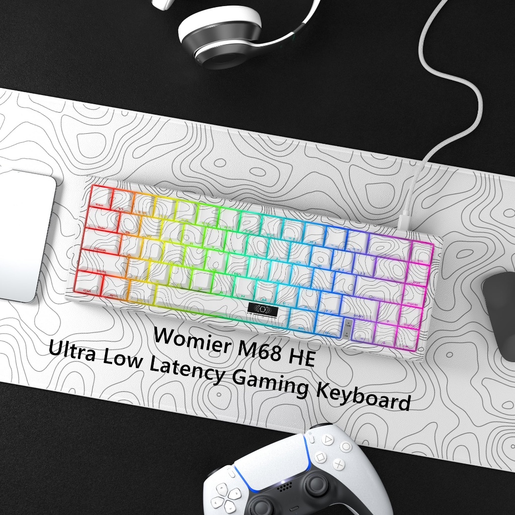 WOMIER M68 HE Mechanical Gaming Keyboard with Magnetic Switch Adjust ...