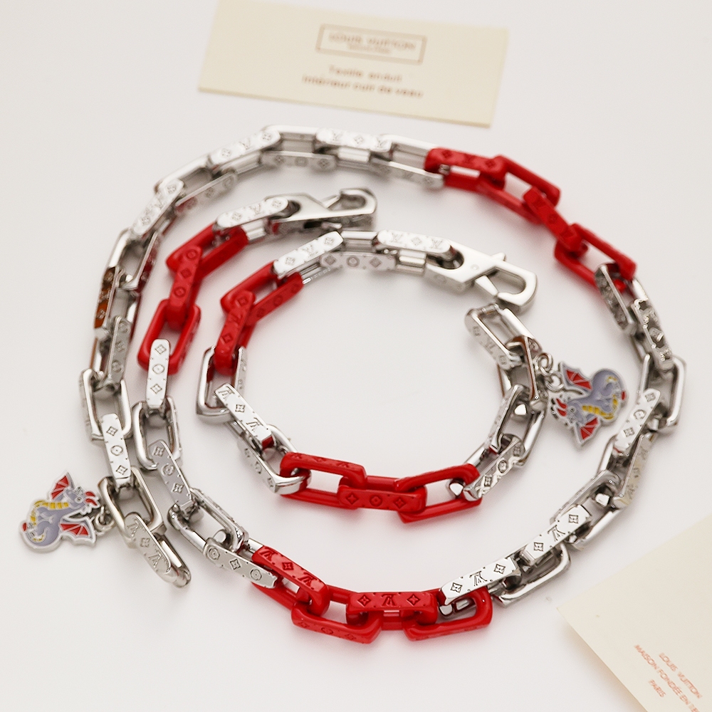 New Chain Bracelet Monogram Engraving Colors RED- DRAGON BRACELETS ...