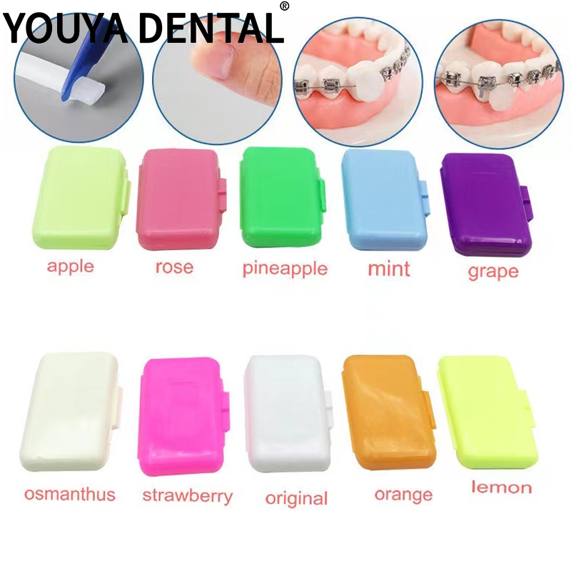 10 Packs Fruit Scent Teeth Wax Dental Orthodontics Ortho Wax with Tool