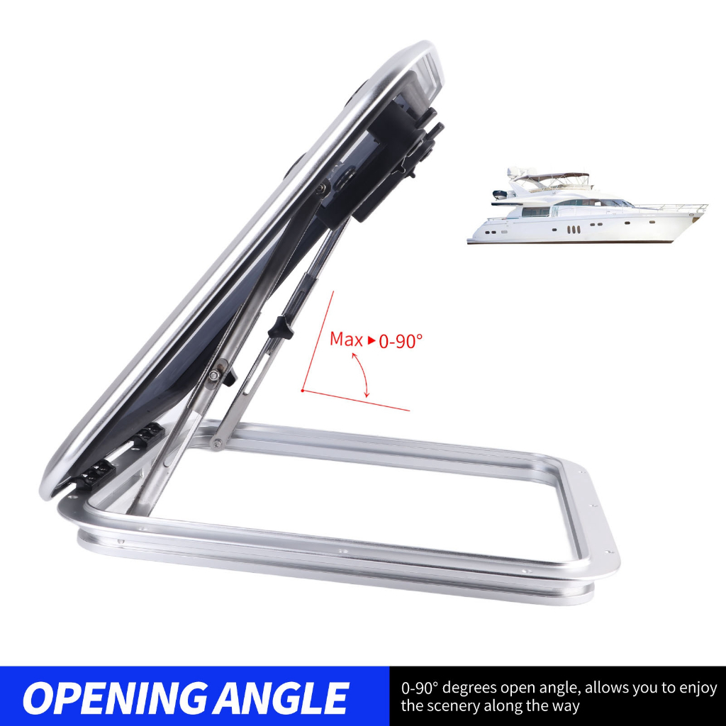 Kaobuy Boat Porthole Window L460mm H460mm Square Hatch With Tempered ...