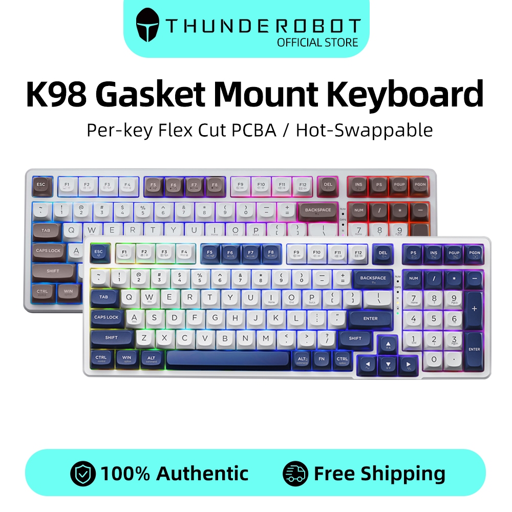 Thunderobot K98 Series Gasket Mount Mechanical Keyboard Hot Swappable ...