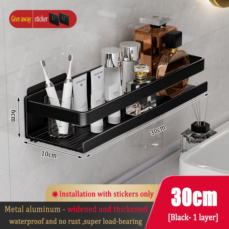 MEIDOO Aluminium Wall-Mounted Waterproof Bathroom Storage Rack | Shopee ...