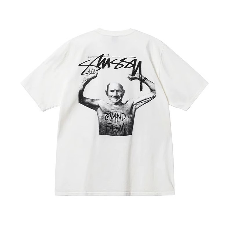 STUSSY Martin Rose co branded character letter short sleeved men's and ...