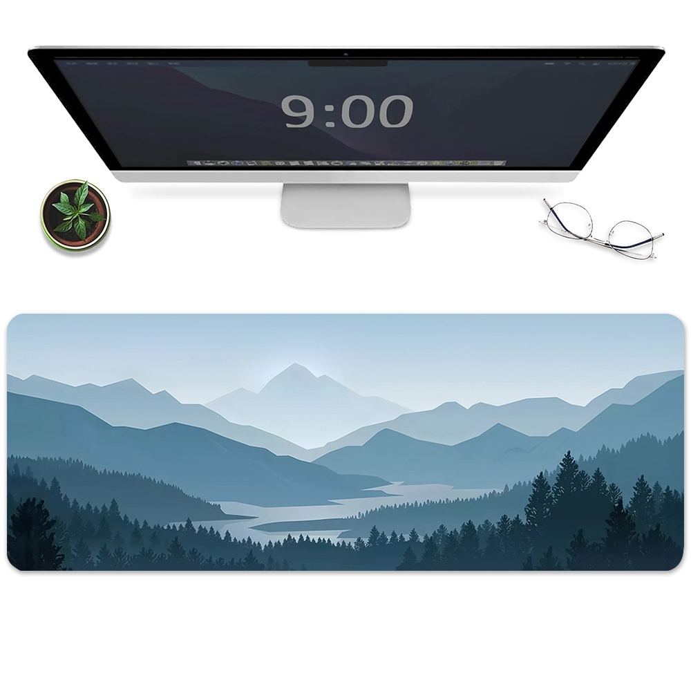 HEMOTON 2PCS Clear Glass Anti Slip Mouse Pad Gaming Desk Mat Transparent Office Accessories For Laptop And Desktop